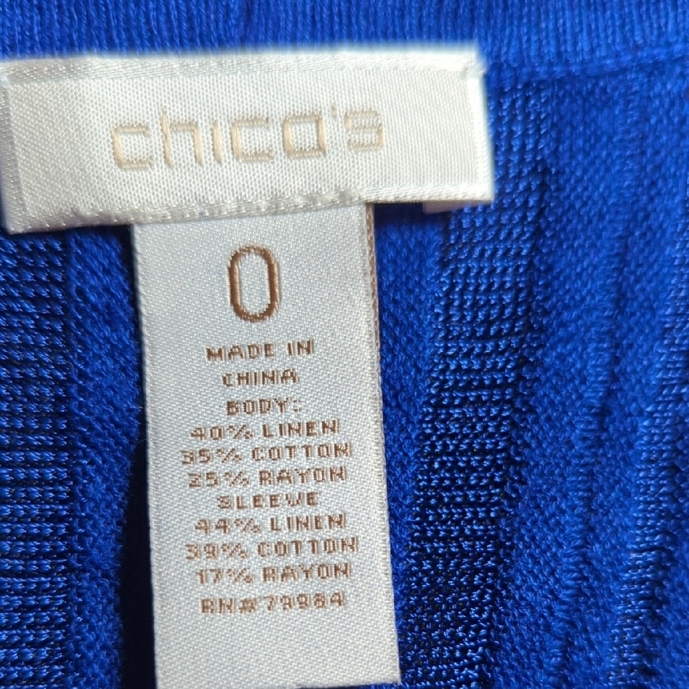 Chico's Electric Blue Camisole New With Tags Beautiful See-through.... - Picture 7 of 14
